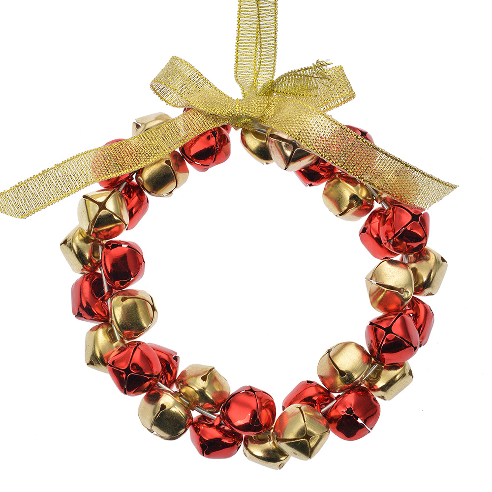 Декор подвесной "Венок из бубенцов" Ø 11x2 см