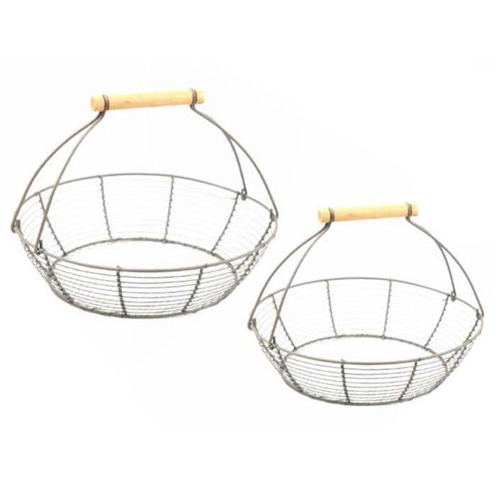 Набор из 2-х корзин "Гербариум" 27x27x8/20см/23x23x7/14см