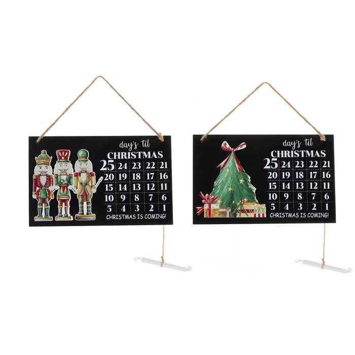 Адвент календарь "Щелкунчик/Елочка" в ассортименте 24х15х0,8см