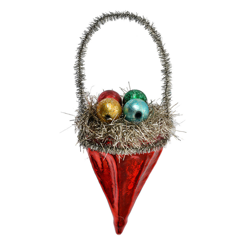 Ёлочное украшение "Ретро" Ø 6x10см