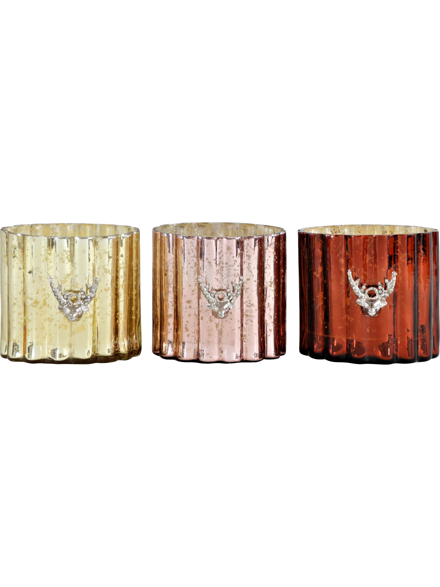 Подсвечник декоративный "Олень" в ассортименте 9x9x8см