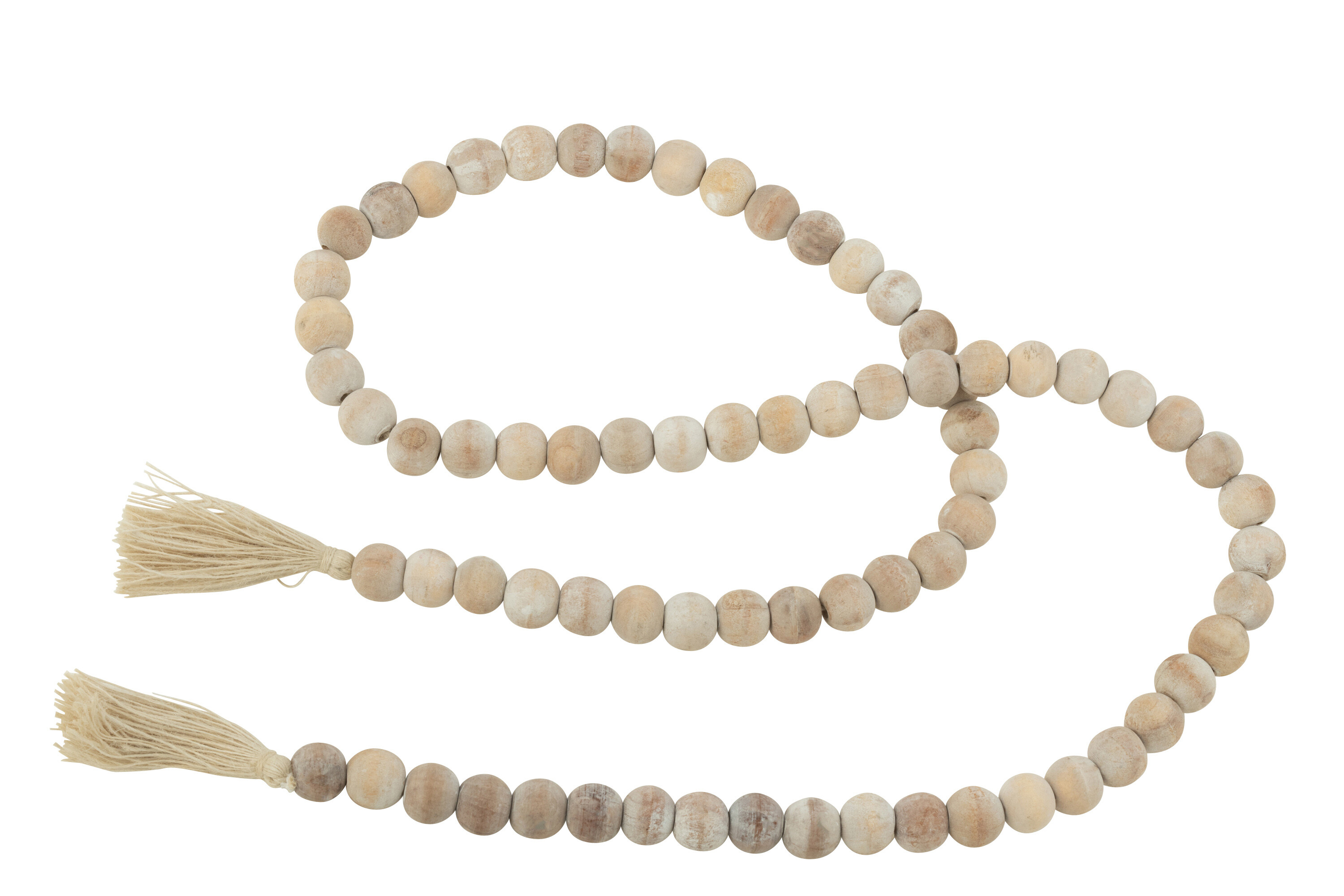 Гирлянда декоративная "Бусы" крем 180x2,5x2,5см