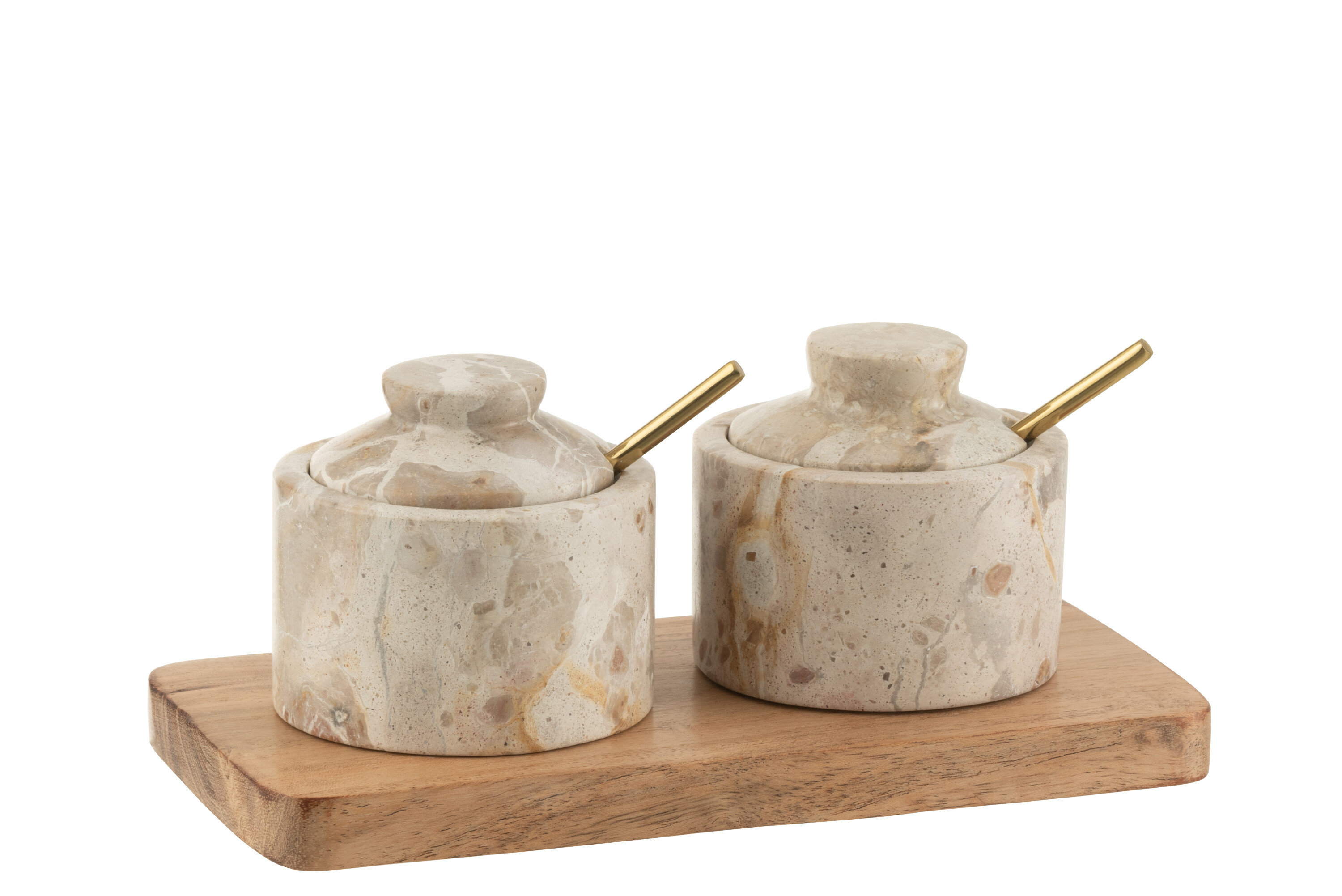 Набор банок с ложками на подносе "Марби" 20x10x7,5см