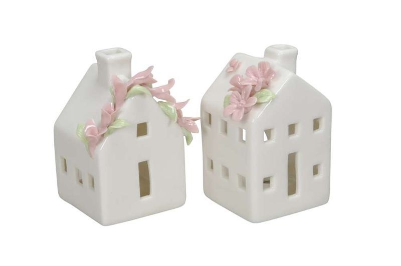 Подсвечник "Цветочный домик" в ассортименте 6,5x6,5x10см / 7x6,5x10,5см