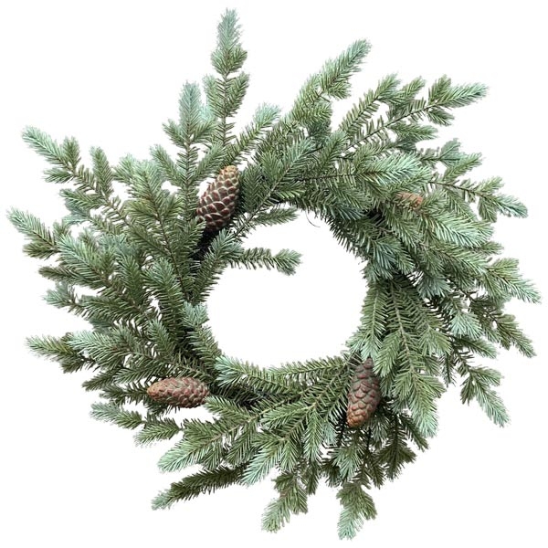 Декоративный еловый венок с шишками Ø 56см