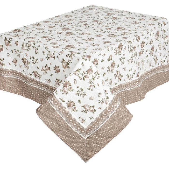 IRN04104 Скатерть "Розалина" беж 140x300см