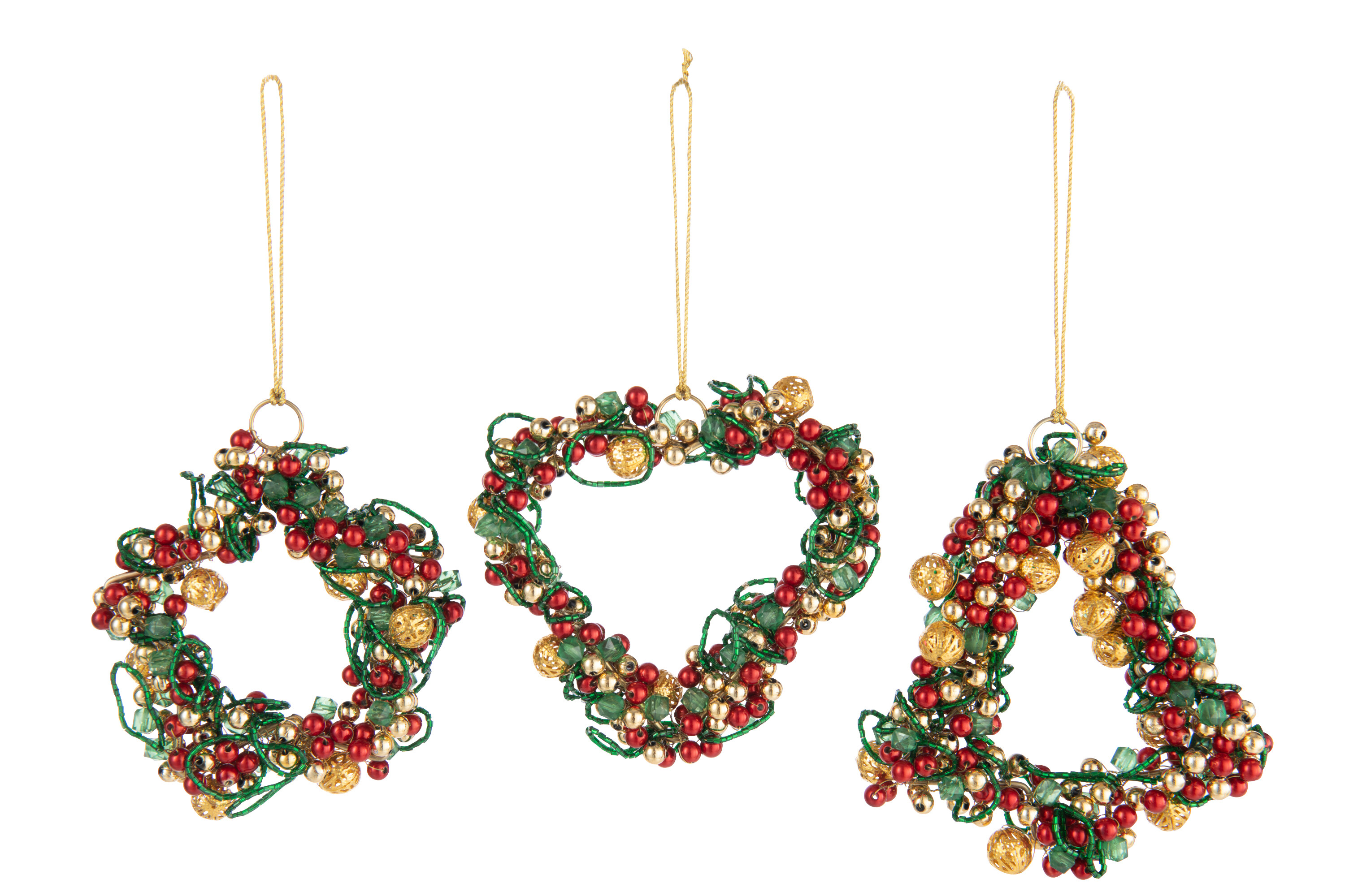 Декор подвесной "Звезда/Сердце/Елка" в ассортименте 10x2x10см