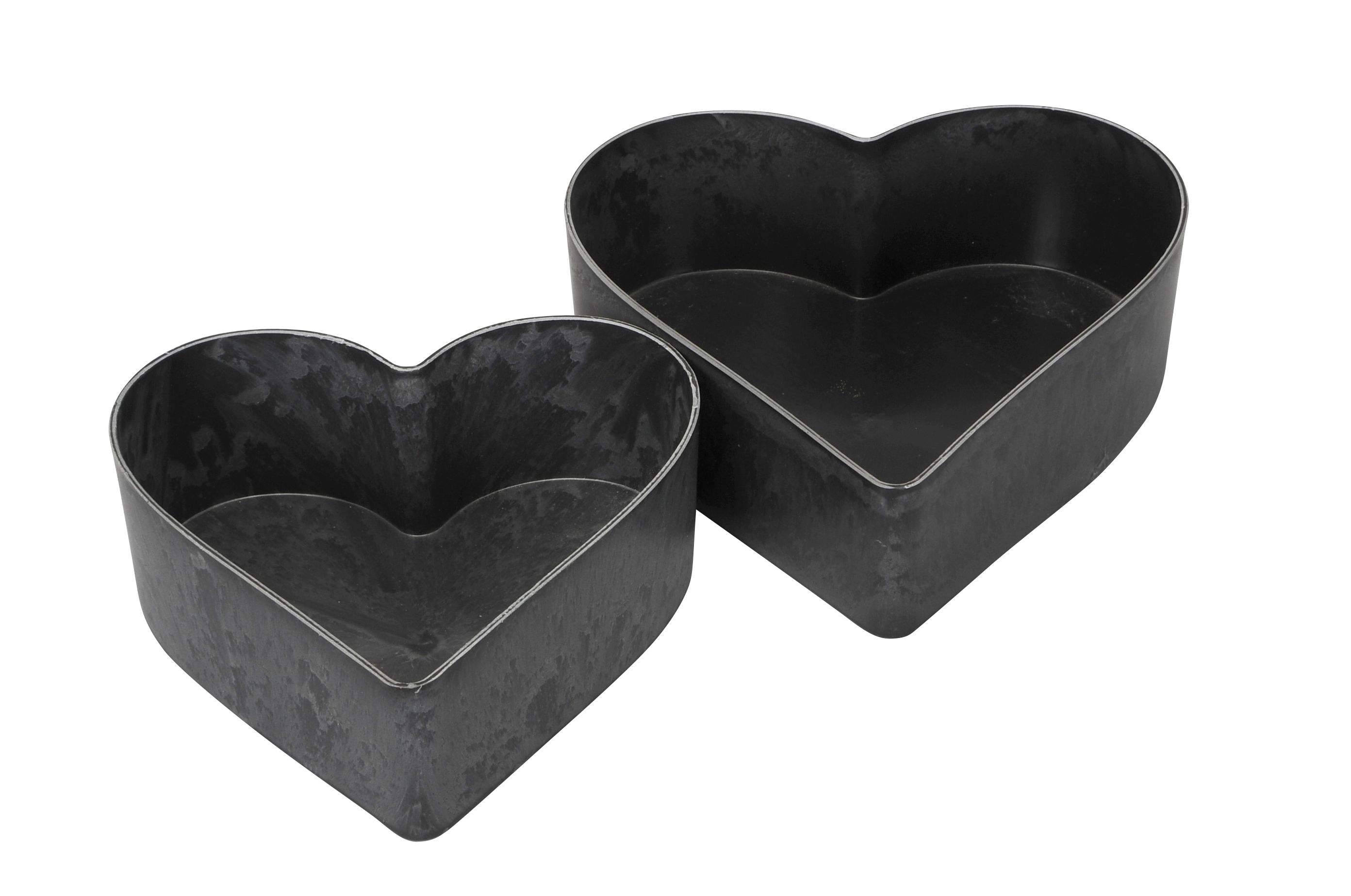 Набор из 2-х кашпо "Сердце" 20x7,5х22см / 24x7,5х26см