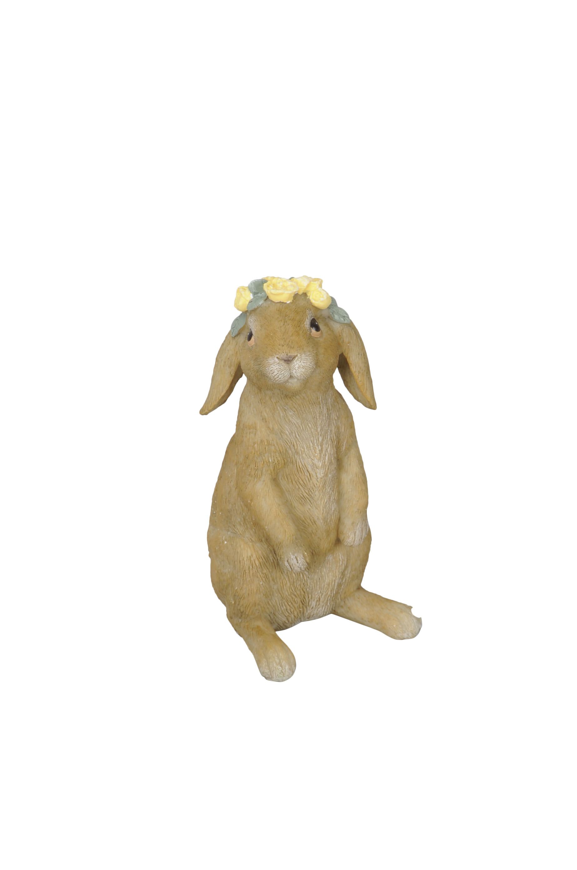 Декор "Кролик в веночке" малый 5x6,5x11,5см