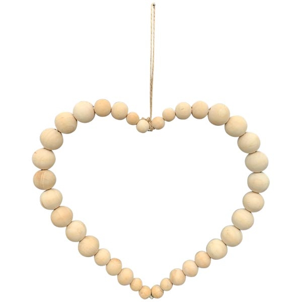 Декор подвесной "Сердце из бусин" большое 25x2,5x25см