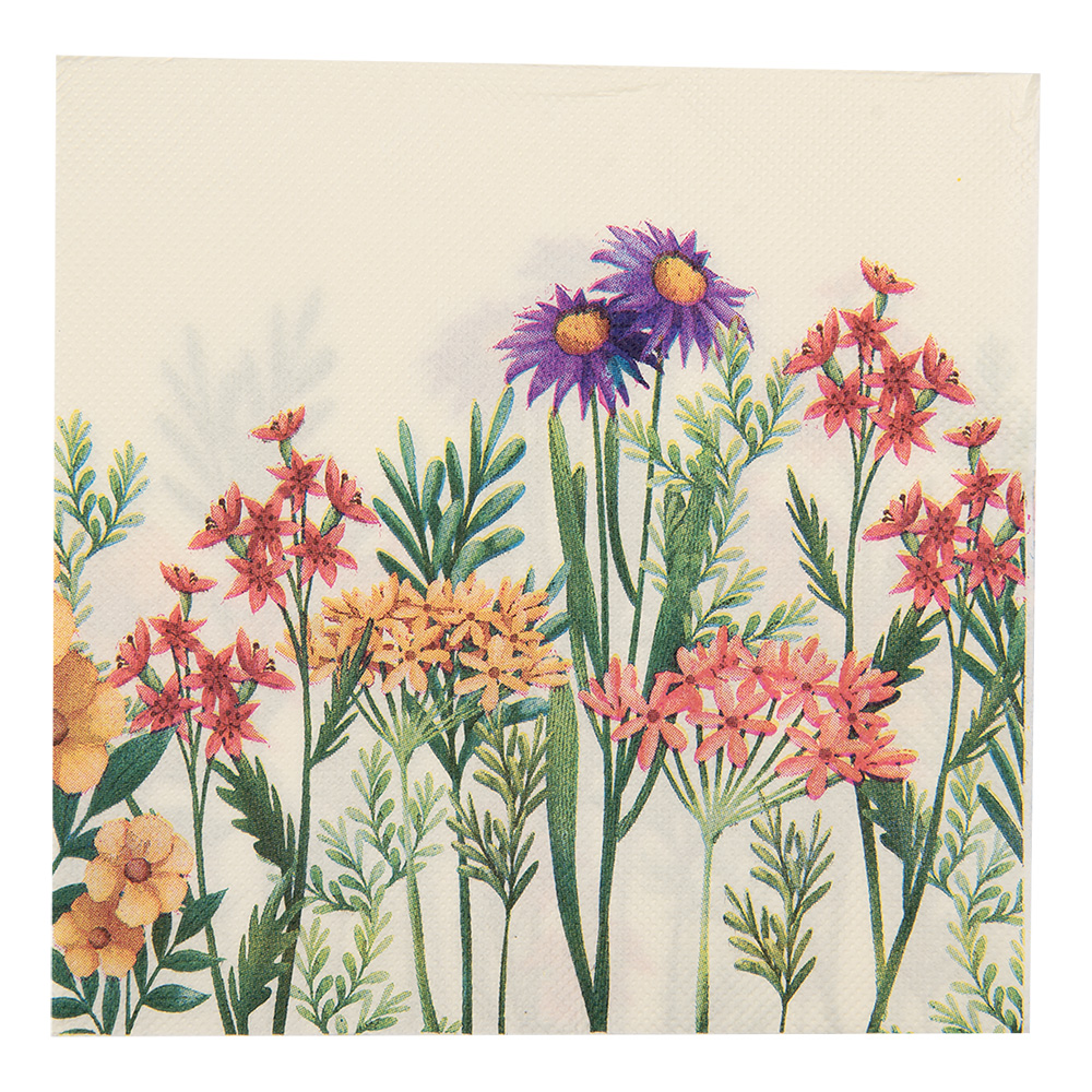 Салфетки "Полевые цветы" 20 шт 33x33см