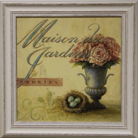 Картина "Пионы" 52х52см