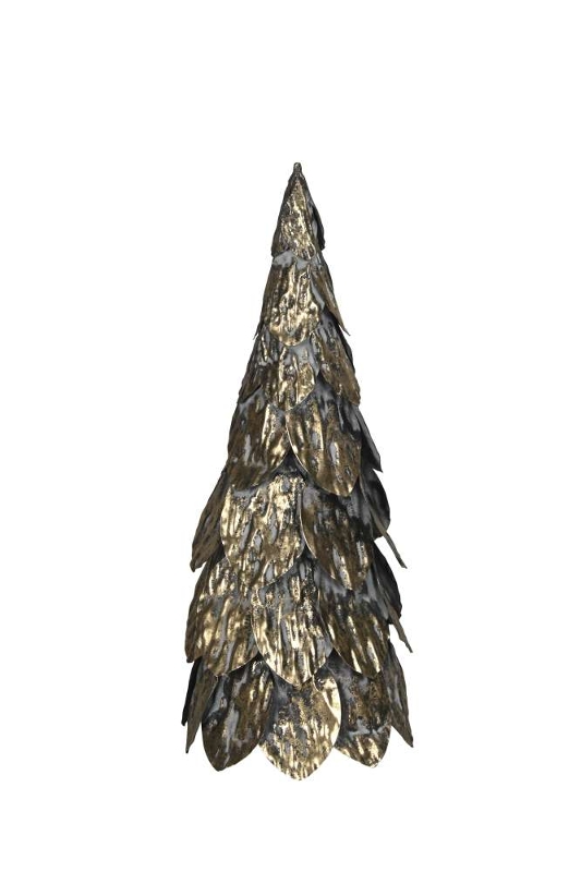 Декор  "Елка" малая античное золото D19xH39см