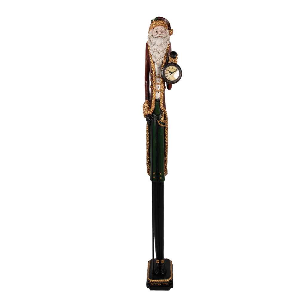 Декор "Санта с часами" 19x19x145см