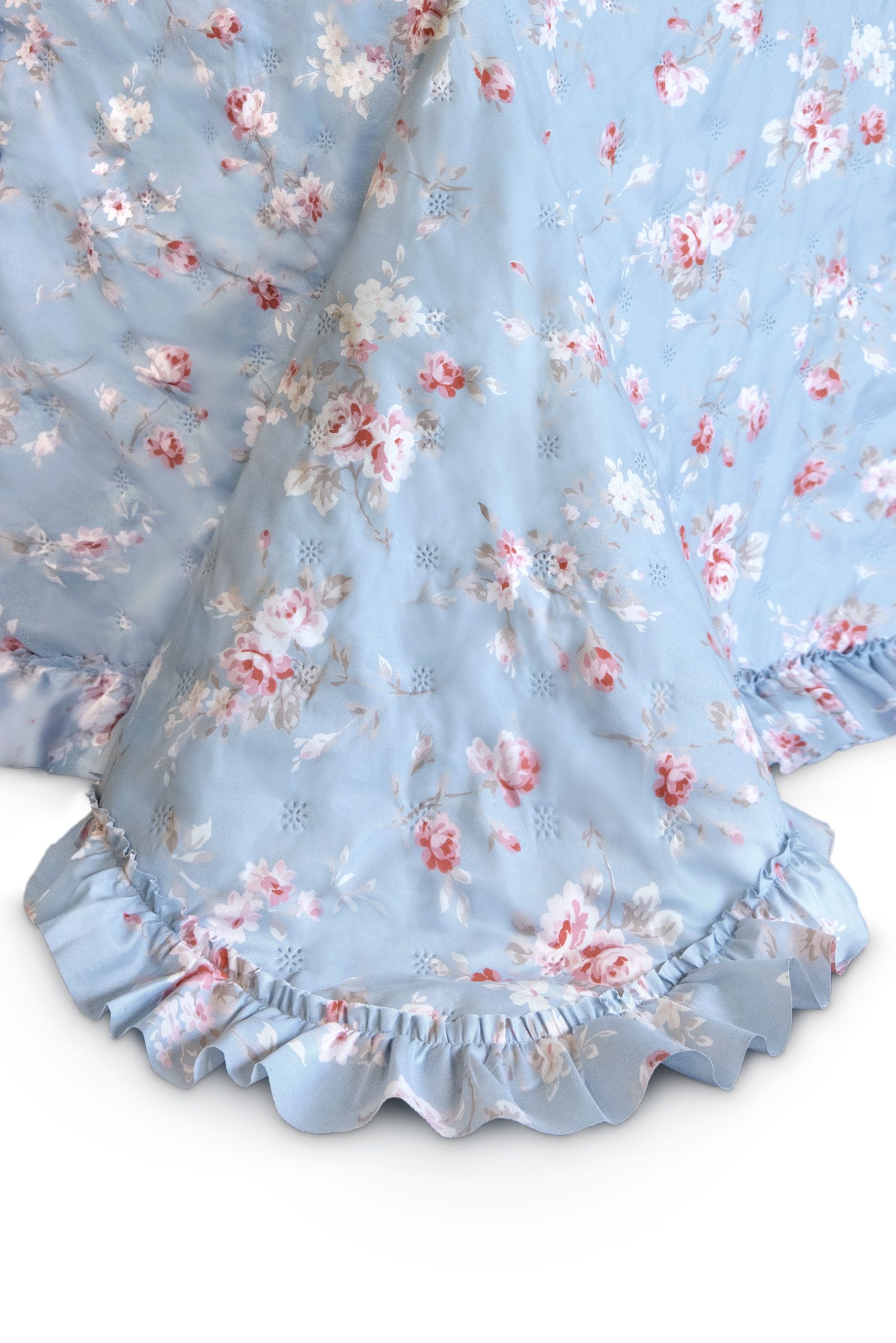 Покрывало 1-спальное "Сад" ГОЛУБОЕ 180x260см