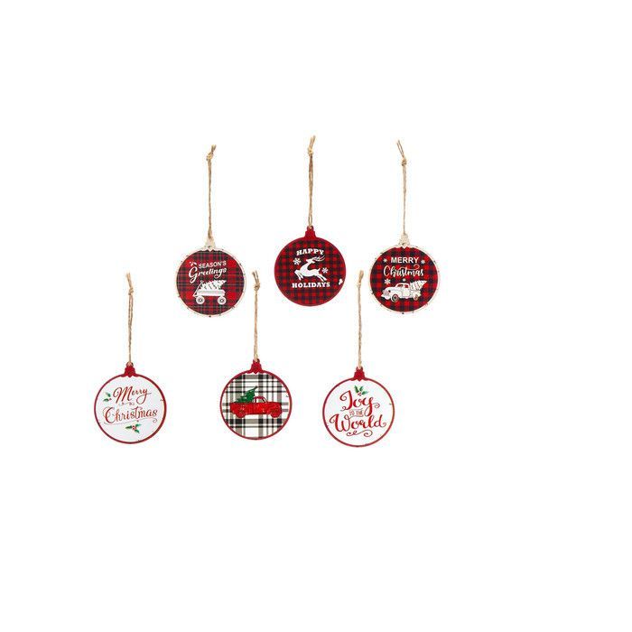 Декор подвесной "Рождество" в ассортименте 8х9см