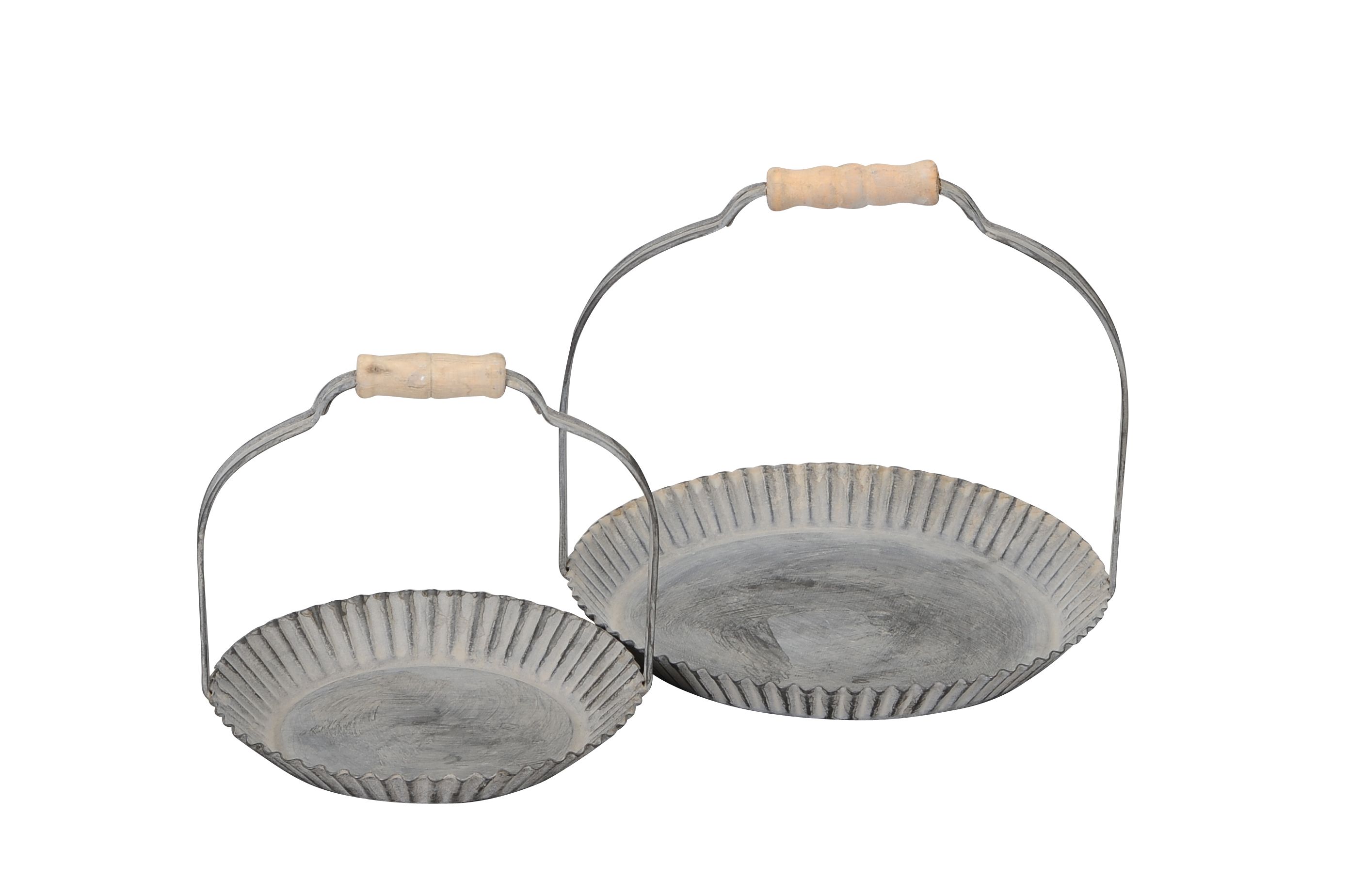 Набор из 2-х подносов "Гатьен" 2х15см / 2х19,5см + 13см/16см ручки