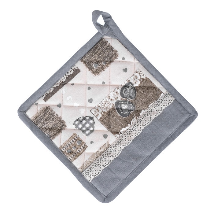 Прихватка "Виттория" серая 20x20см