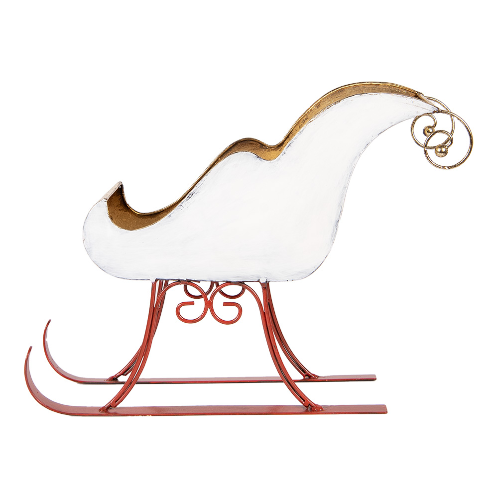 Декор "Сани" белые 38x15x28см