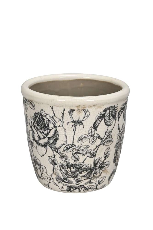 Кашпо "Розы графика" D14,5xH14см