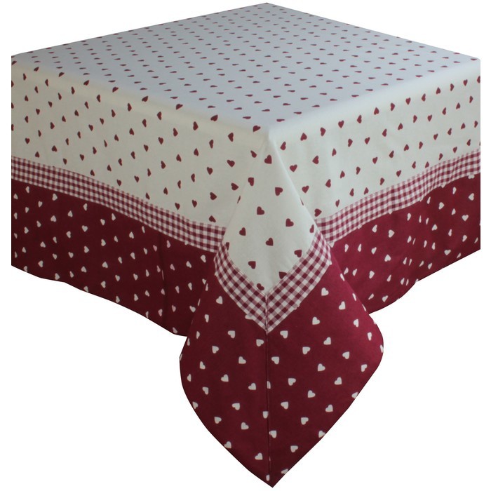 ICE04206 Скатерть "Красные сердечки" 140x300 см