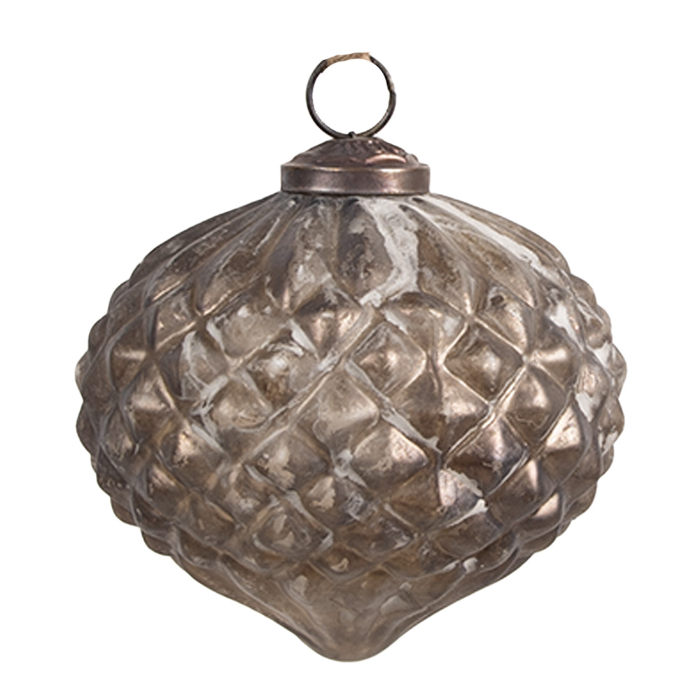 Елочное украшение "Луковка с орнаментом" антик  Ø 8x8 см