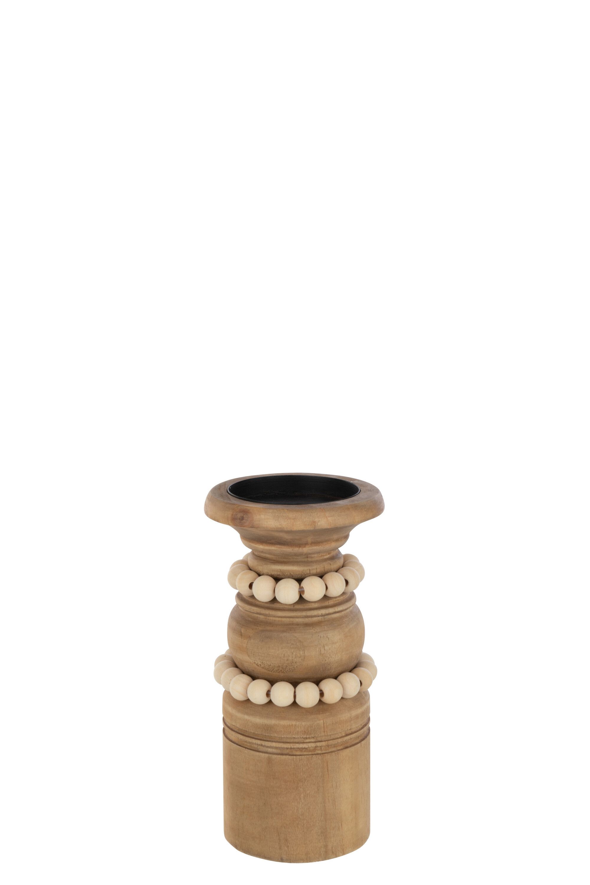 Подсвечник "Бусины" малый коричневый 10x10x20см