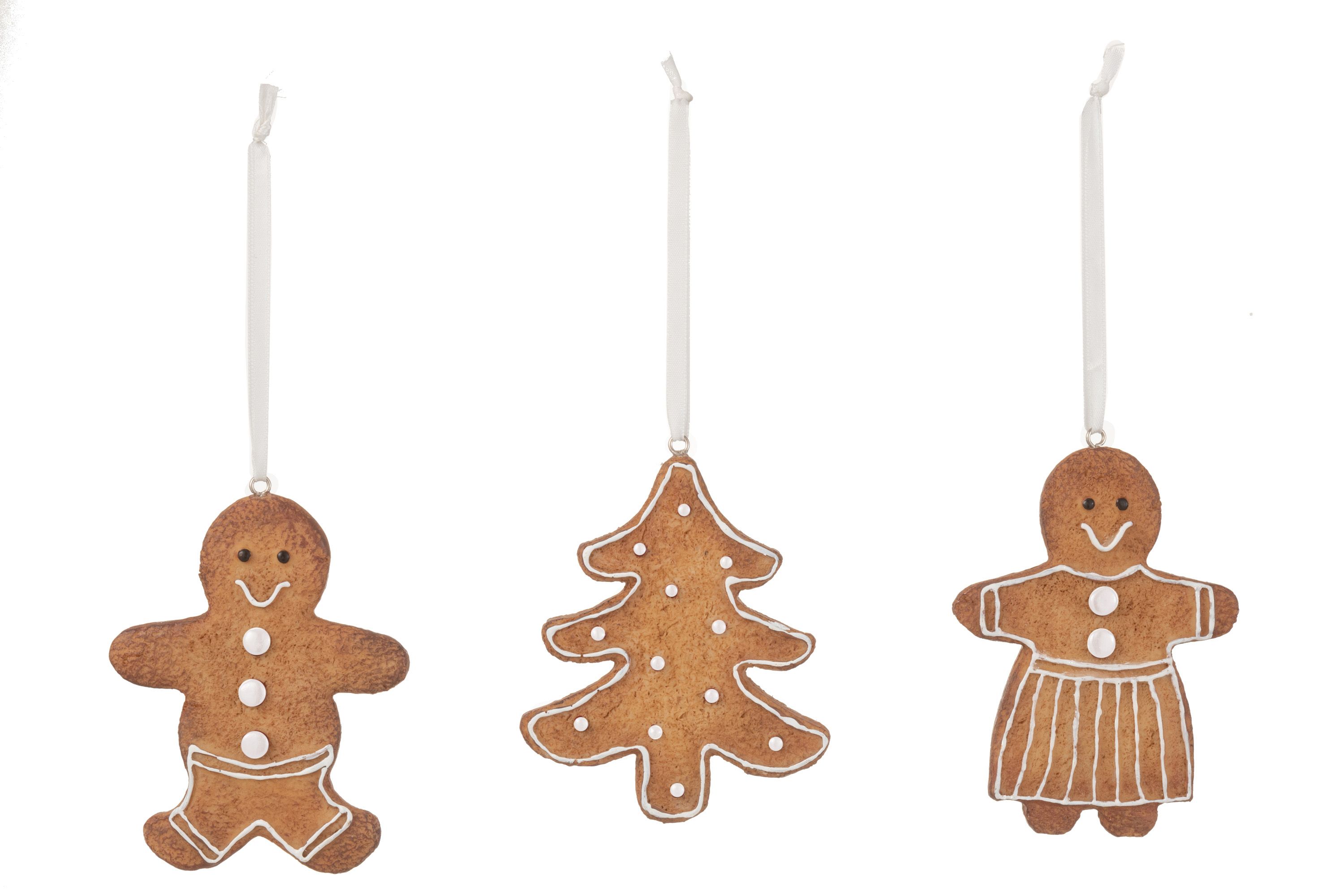 Декор подвесной "Имбирный пряник" в ассортименте 8x1x10,5см