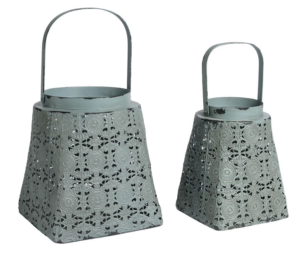 Подсвечник-фонарь "Ажур" малый 15x15x20см
