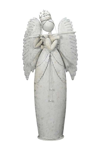 Декор "Ангел" белый антик 61x22x144см