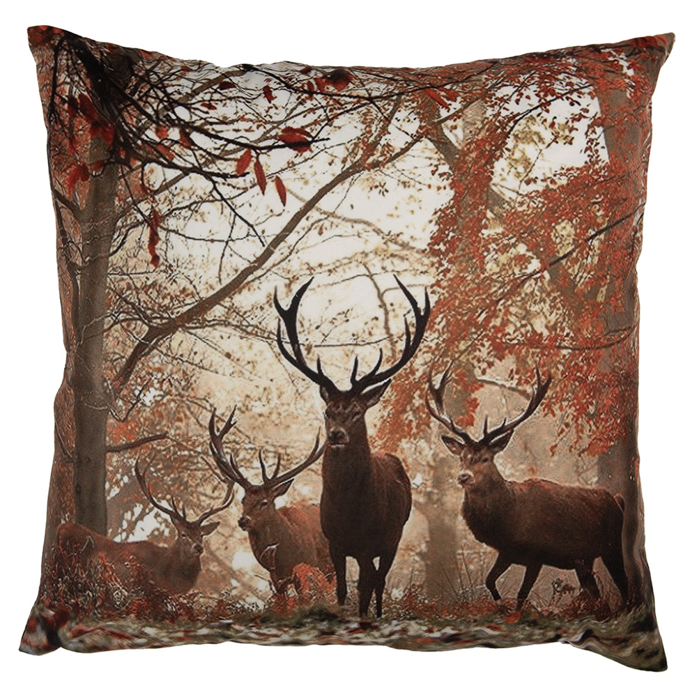 Наволочка декоративная "Олени в лесу" 45x45см