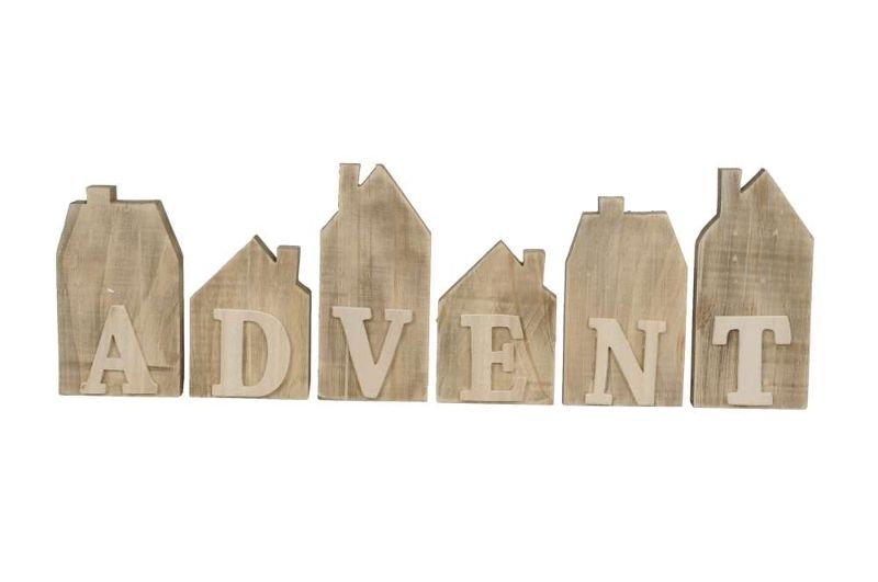 Набор из 6 шт Декор "Домики-адвент" 47,5х2,5х15,5см