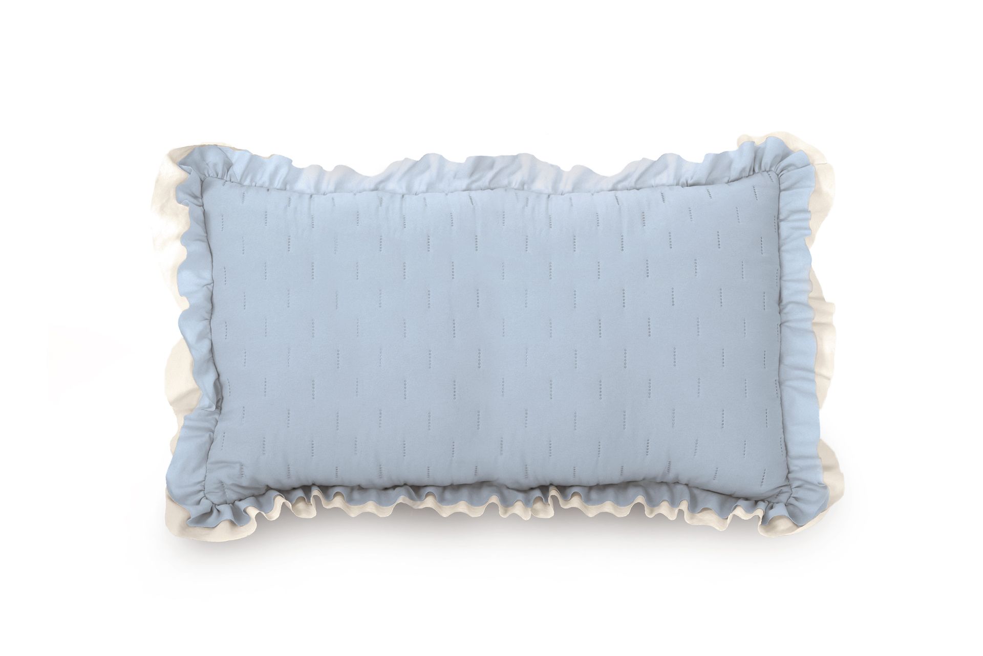 Декоративная наволочка "Рошель"  ГОЛУБОЙ 50x80см