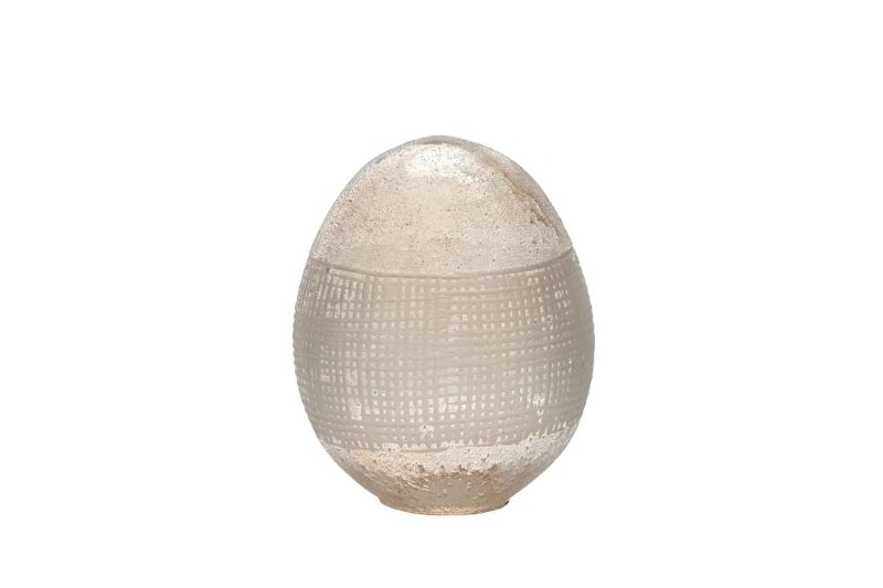 Декор "Яйцо" античный персик 8xH10см