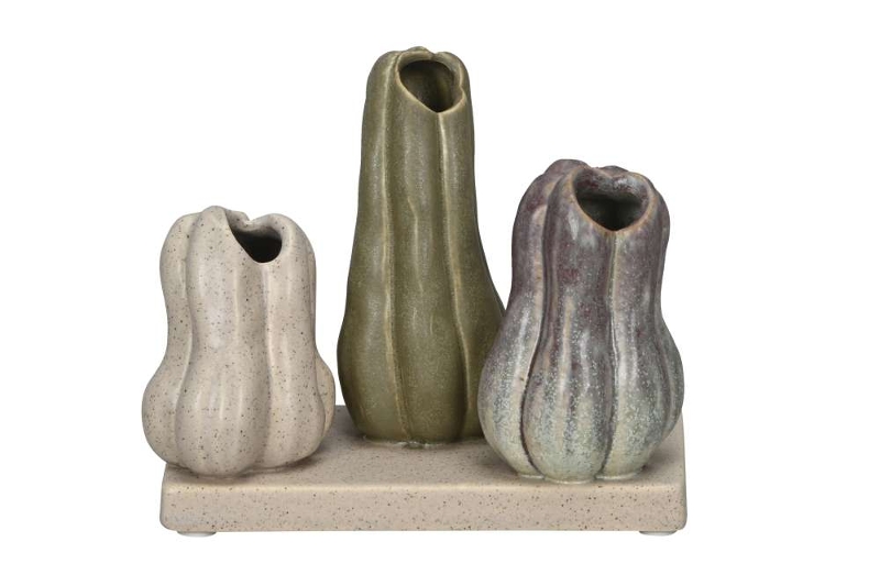 Ваза "Три тыквы" 15x7xH11см