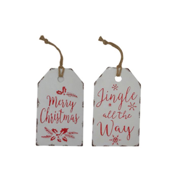 Табличка "Merry Christmas/Jingle all the way" в ассортименте 18х32см