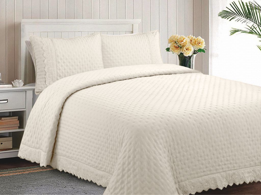 Покрывало 2-спальное "Галлен" АЙВОРИ 260x260см