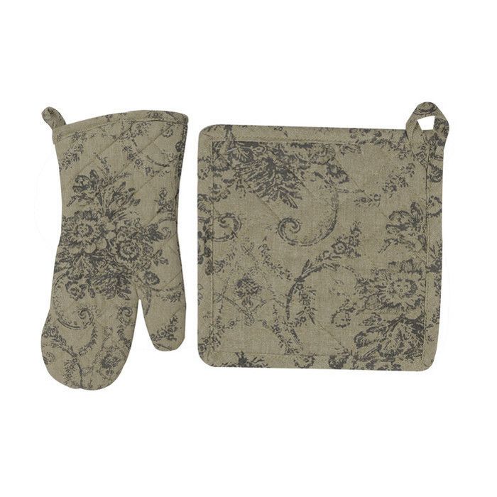 Набор из 2-х прихваток "Античные цветы"