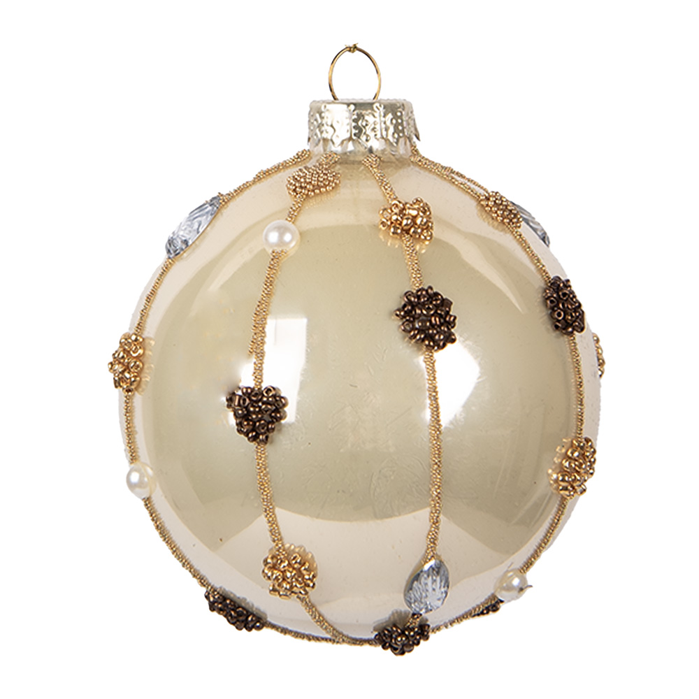 Елочный шар "Крем-брюле " Ø 8x8см