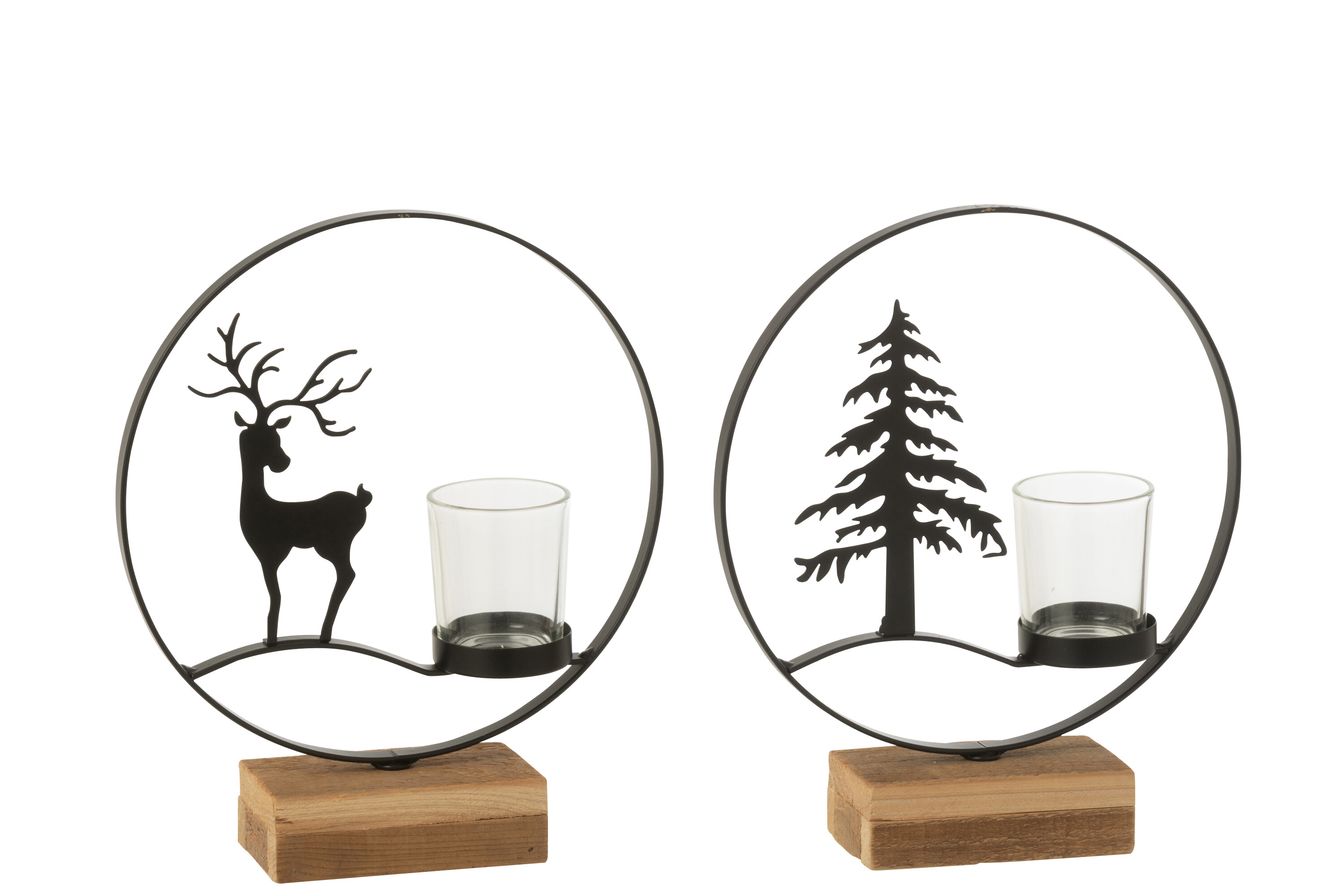 Подсвечник "Олень/Елка" в ассортименте 20x6x24см