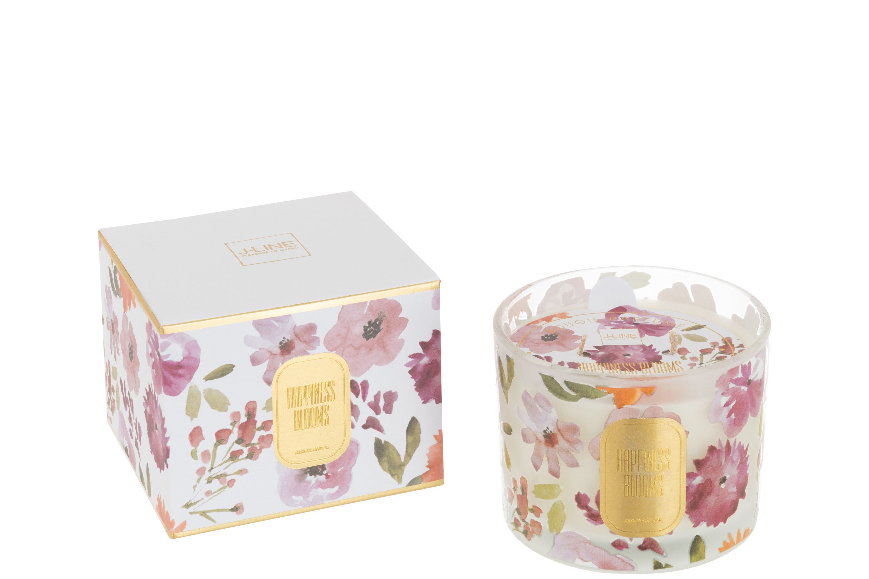Свеча ароматизированная "Happiness Blooms" 30 часов горения 10x10x7,5см