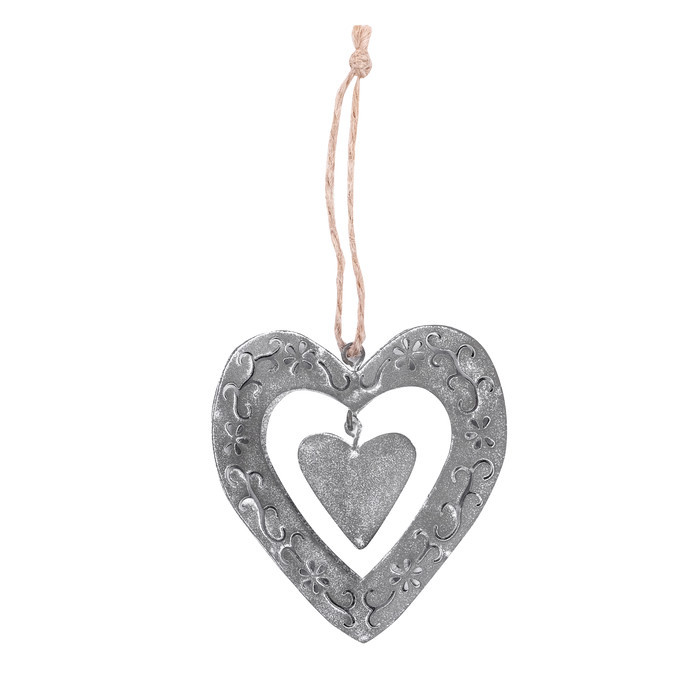 Декор подвесной "Сердце в сердце" 4.5x8x0.8 см