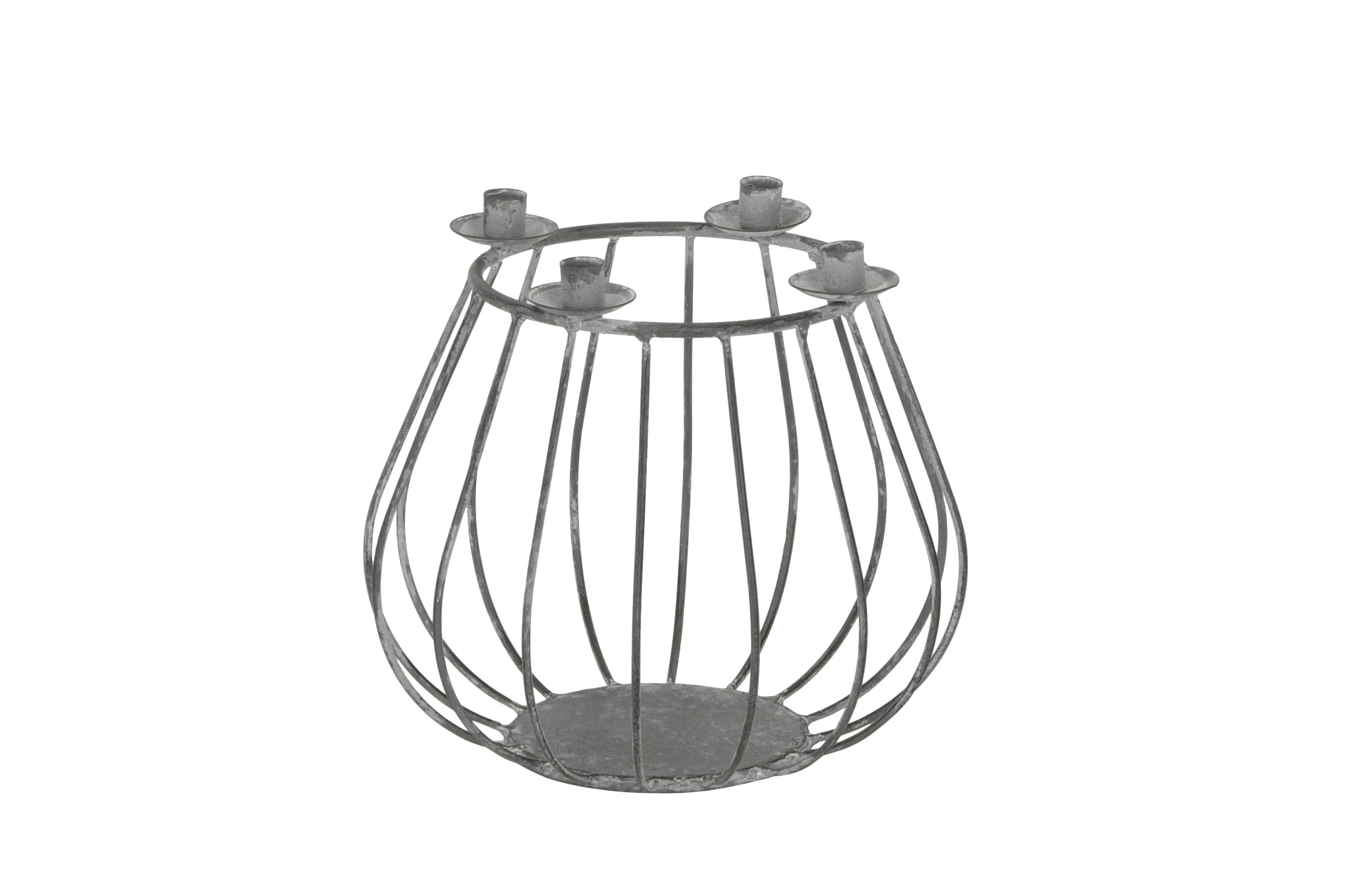 Корзина с подсвечниками "Грей" 18х19см