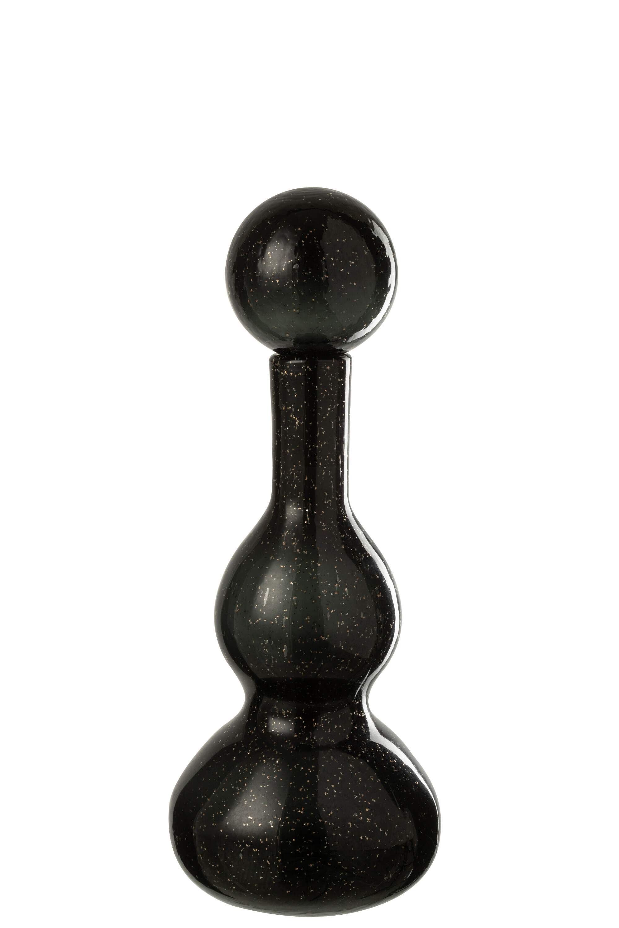 Ваза/Сосуд декоративный "Кэрол" черный малый 16x16x42см