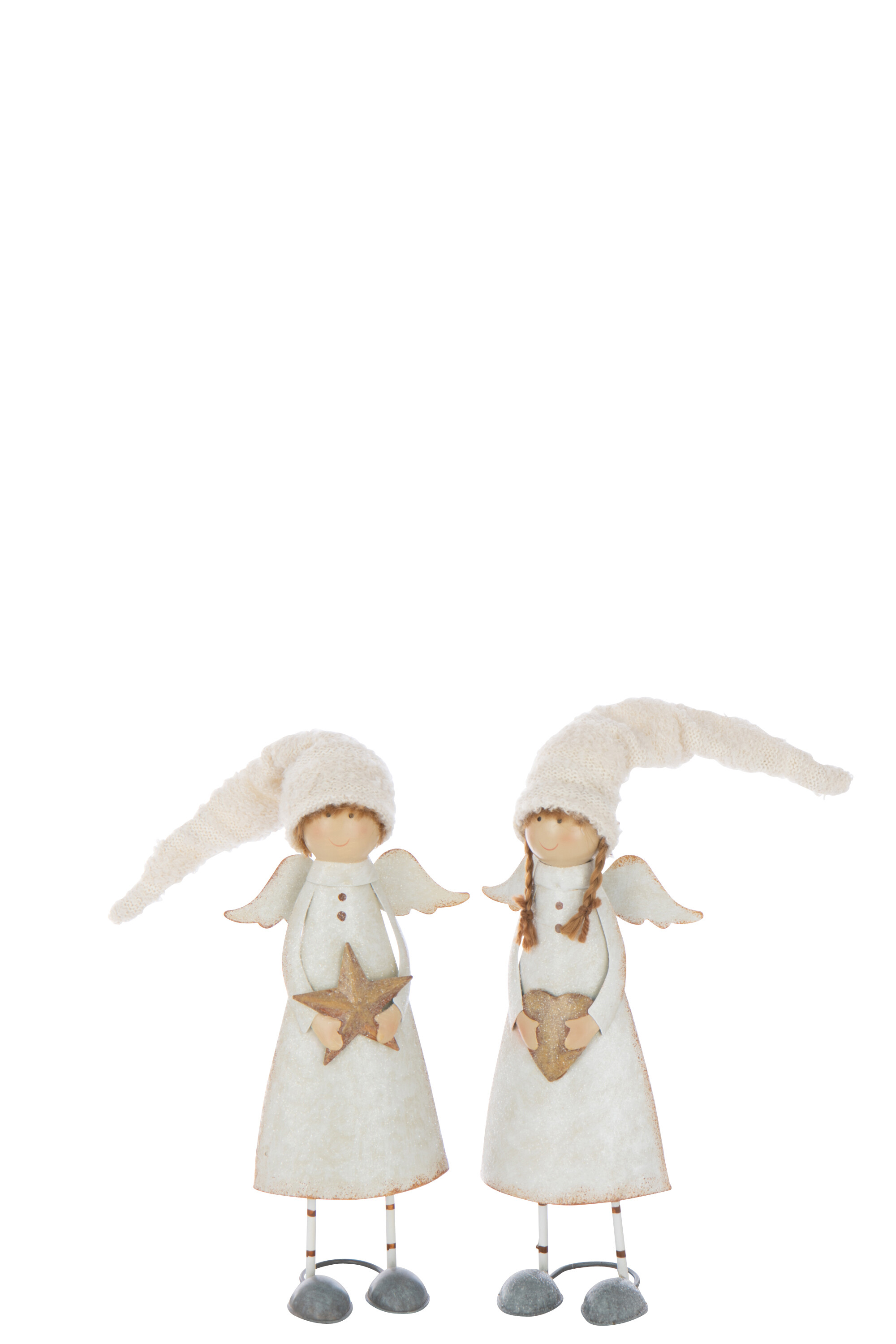 Декор "Ангел со звездой/Ангел с сердечком" средний в ассортименте 12,5x8x42см