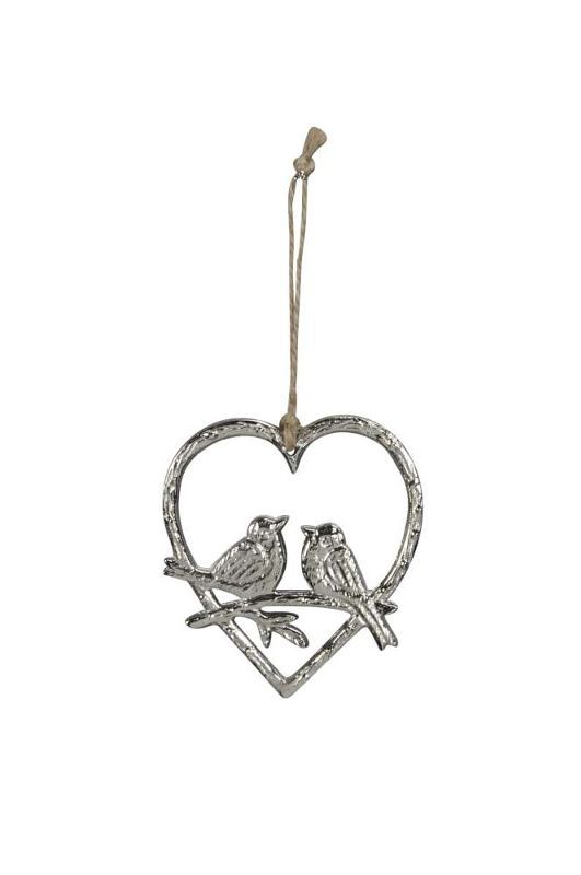 Декор подвесной "Птички в сердце" 9,5x10см + 10см подвес