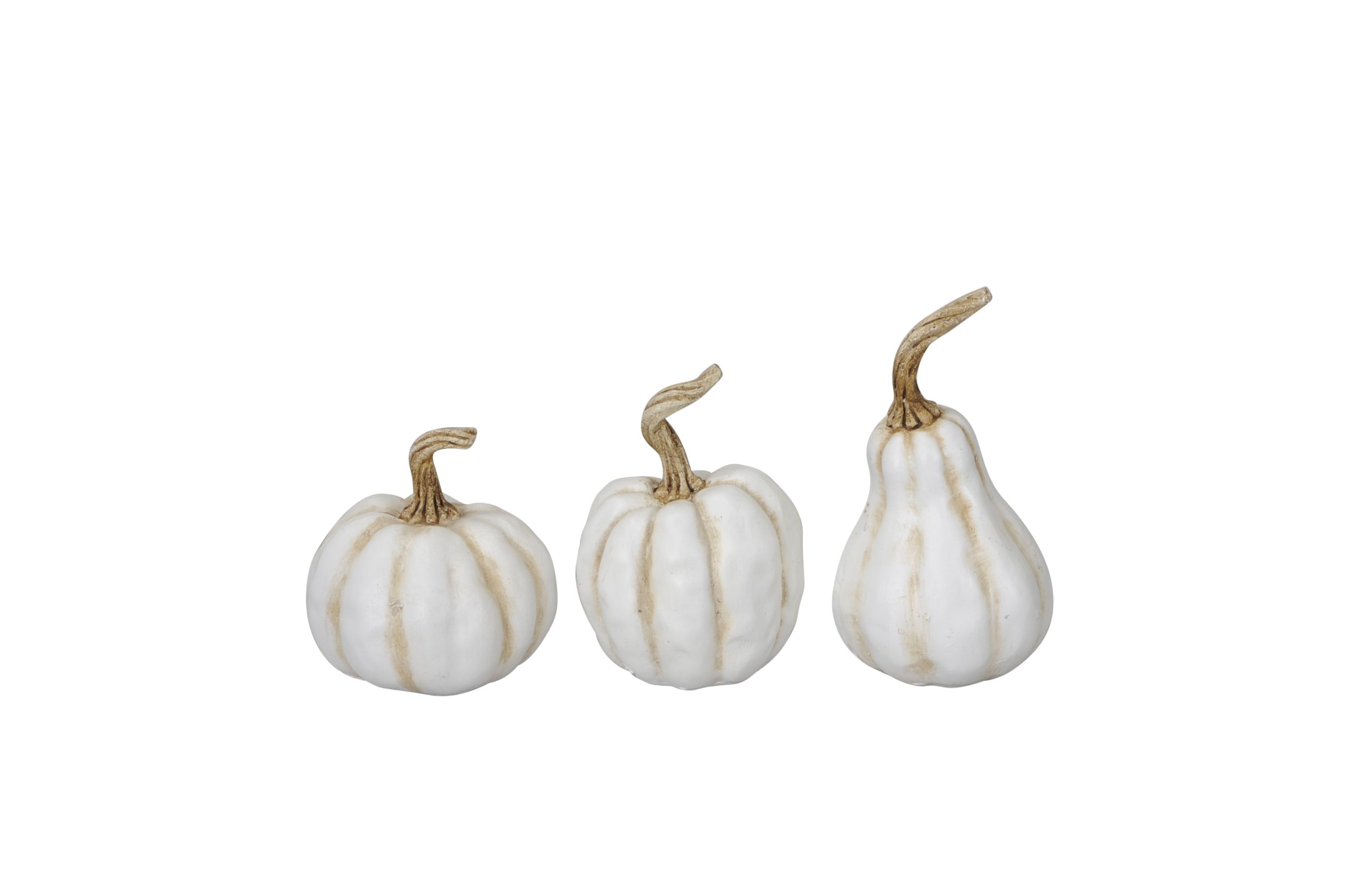 Декор "Тыква" малая белая в ассортименте 7,5x8см / 7x9,5см / 6,5x11,5см