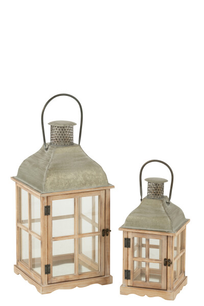 Набор из 2-х подсвечников "Шенон" 20х20х39см/28x28x67см