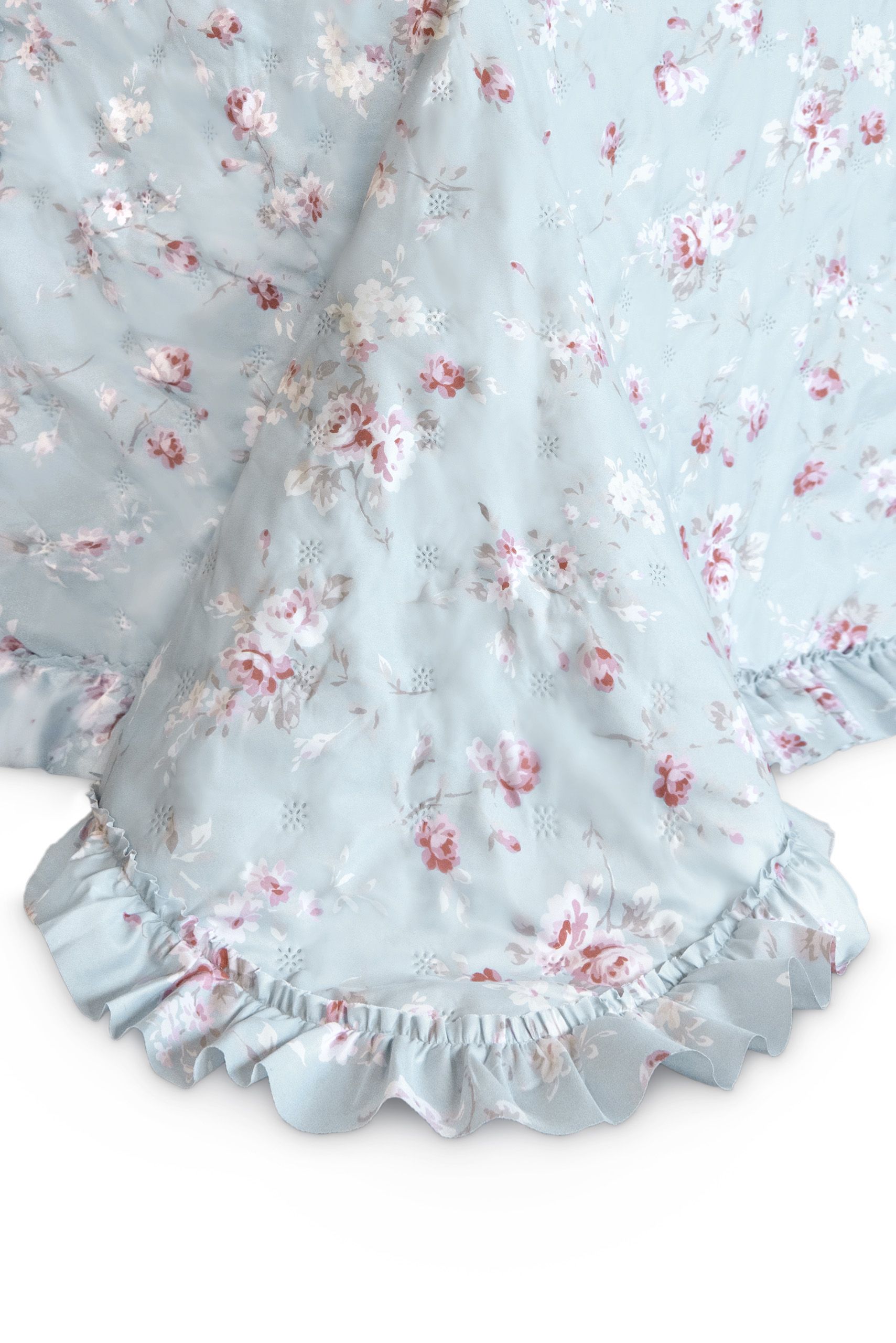 Покрывало 1-спальное "Сад" СВЕТЛО ГОЛУБОЕ 180x260см