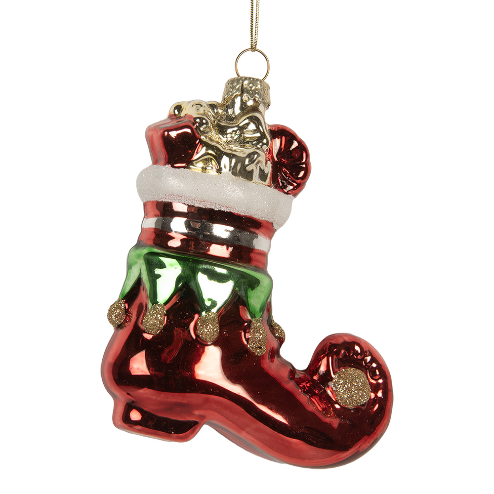 Елочное украшение "Башмачок с подарками" 9x4x10см